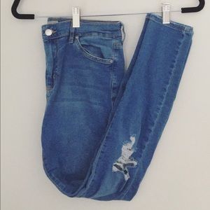 Topshop Mid Blue Leigh Jeans